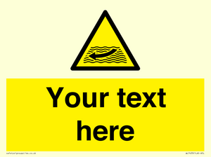 Custom Warning strong river flows